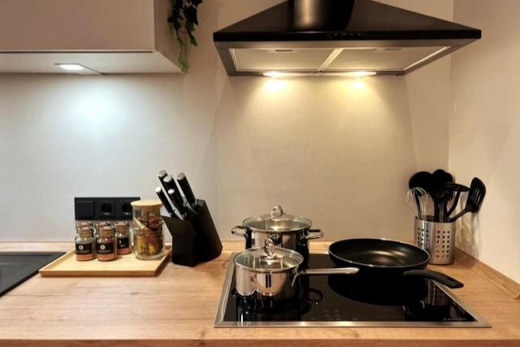 Soul-Apartment Terrasse Privat-Parkplatz Boxspringbett 55Zoll Tv Wlan Лайпциг Екстериор снимка